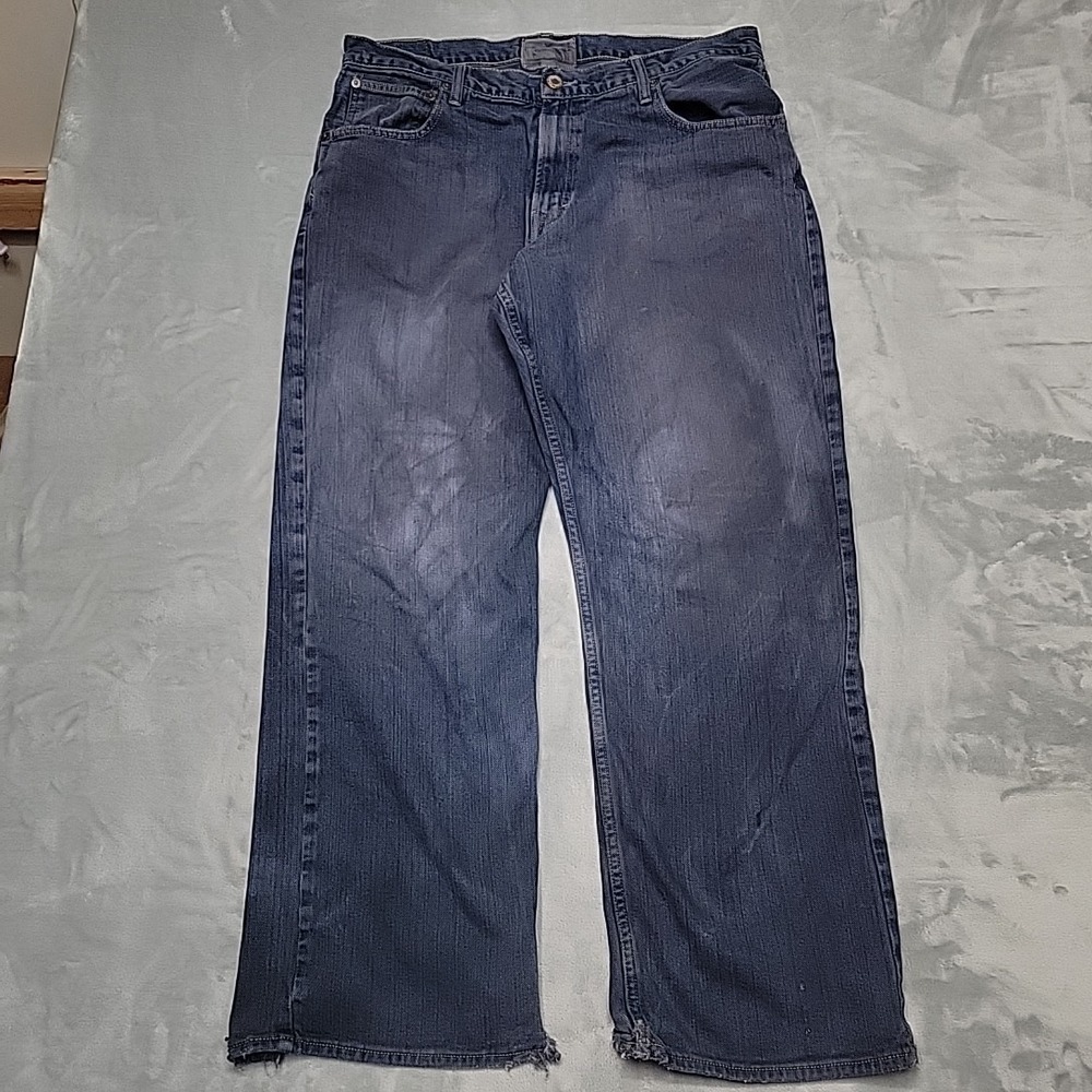 American Eagle Jeans Mens 36x30 Blue Loose Fit Distressed Skate Grunge Y2K Work